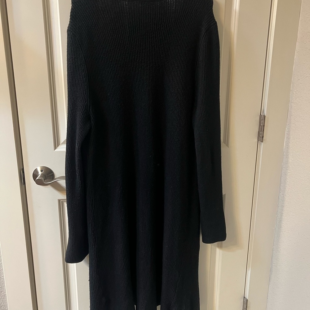 Cyrus Women's Black Long Cardigan